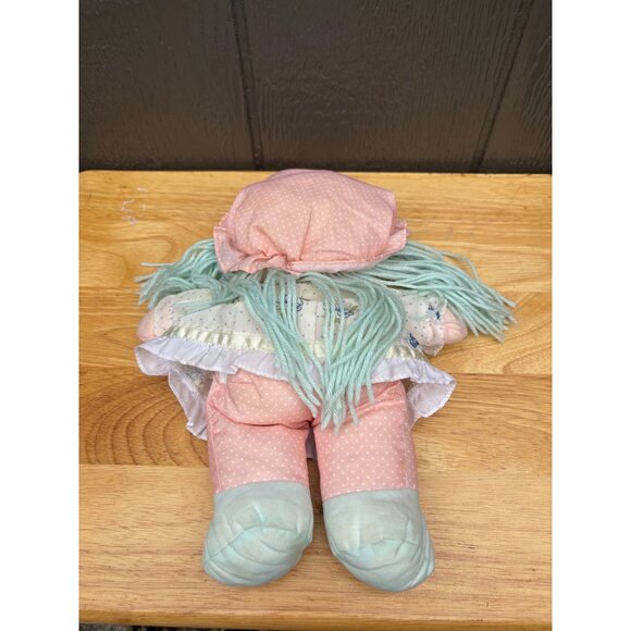 Holly Mine 1987 Plush Doll With Pink Polka Dot Outfit & Mint Green Hair 15" - Picture 8 of 14